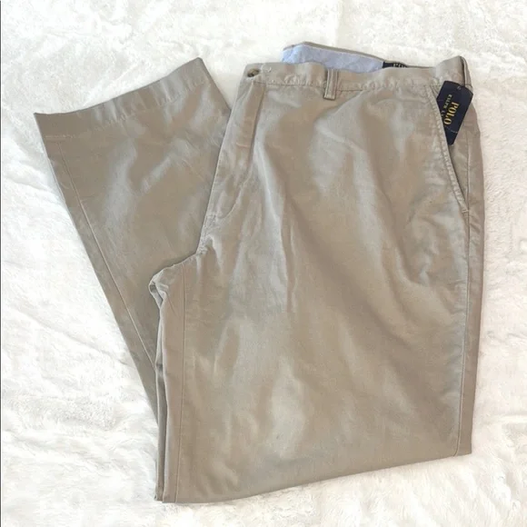 Polo Ralph Lauren Stretch Classic Fit Flat Front Khaki Pants- 42”x34” - Picture 2 of 15